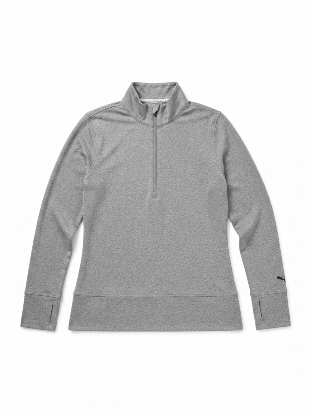 Puma Golf Grey WarmCell 1/4 Zip Pullover Thumbhole Jacket Size M